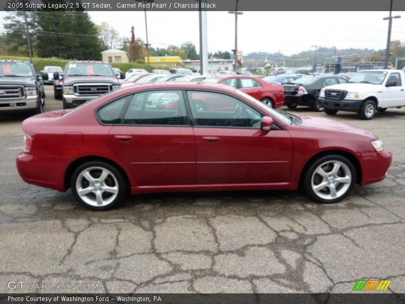 Garnet Red Pearl / Charcoal Black 2005 Subaru Legacy 2.5 GT Sedan