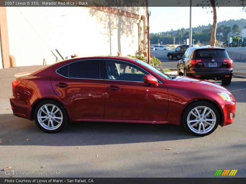 Matador Red Mica / Black 2007 Lexus IS 350