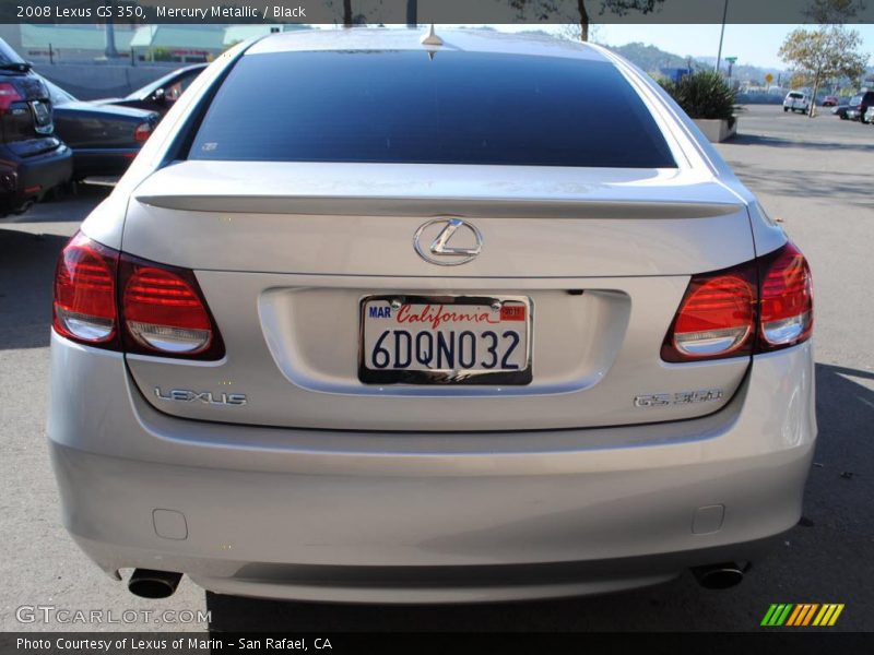 Mercury Metallic / Black 2008 Lexus GS 350