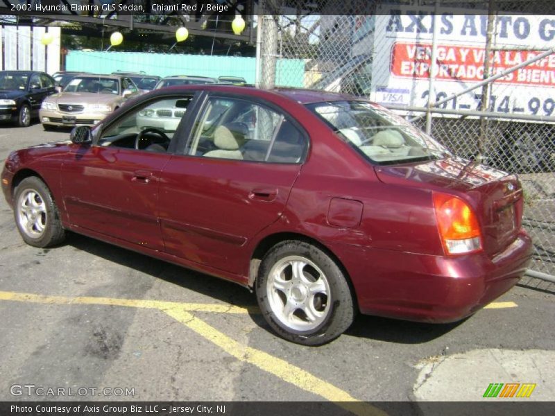 Chianti Red / Beige 2002 Hyundai Elantra GLS Sedan