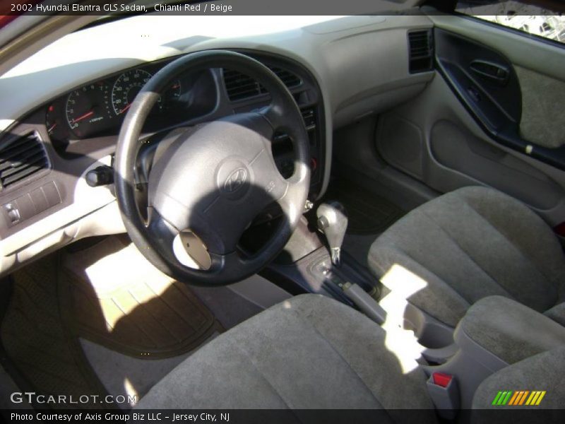 Chianti Red / Beige 2002 Hyundai Elantra GLS Sedan