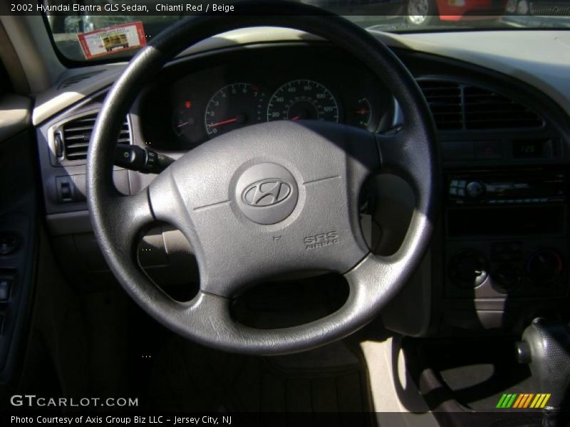 Chianti Red / Beige 2002 Hyundai Elantra GLS Sedan