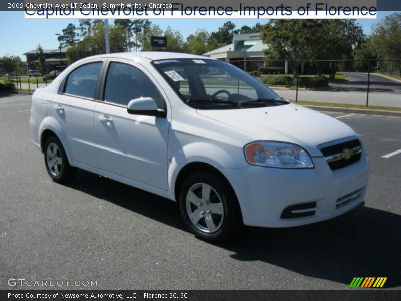 Summit White / Charcoal 2009 Chevrolet Aveo LT Sedan