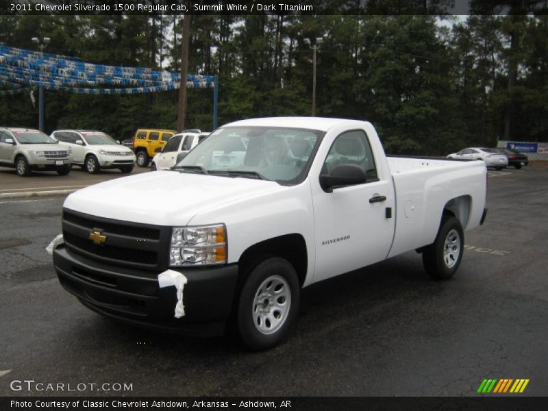 Summit White / Dark Titanium 2011 Chevrolet Silverado 1500 Regular Cab