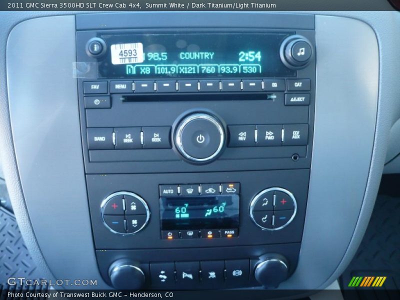 Controls of 2011 Sierra 3500HD SLT Crew Cab 4x4