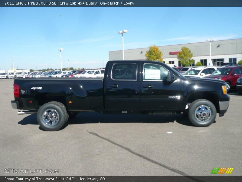 Onyx Black / Ebony 2011 GMC Sierra 3500HD SLT Crew Cab 4x4 Dually