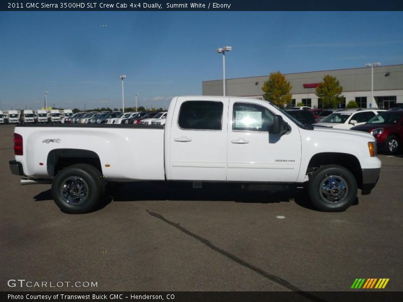 Summit White / Ebony 2011 GMC Sierra 3500HD SLT Crew Cab 4x4 Dually