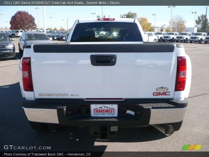 Summit White / Ebony 2011 GMC Sierra 3500HD SLT Crew Cab 4x4 Dually