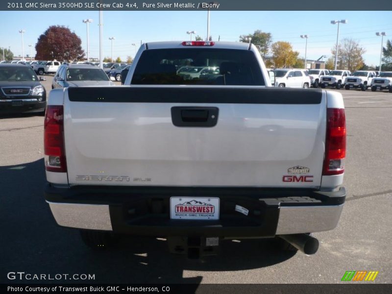 Pure Silver Metallic / Ebony 2011 GMC Sierra 3500HD SLE Crew Cab 4x4