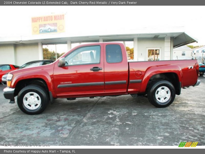 Dark Cherry Red Metallic / Very Dark Pewter 2004 Chevrolet Colorado LS Extended Cab