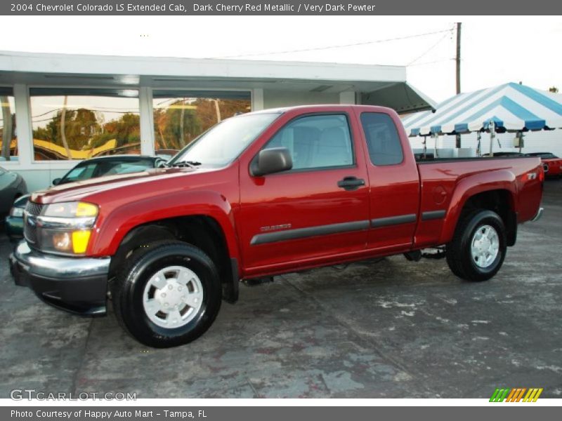 Dark Cherry Red Metallic / Very Dark Pewter 2004 Chevrolet Colorado LS Extended Cab