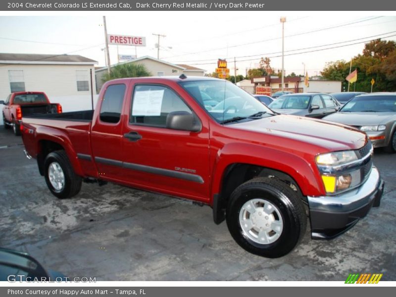 Dark Cherry Red Metallic / Very Dark Pewter 2004 Chevrolet Colorado LS Extended Cab