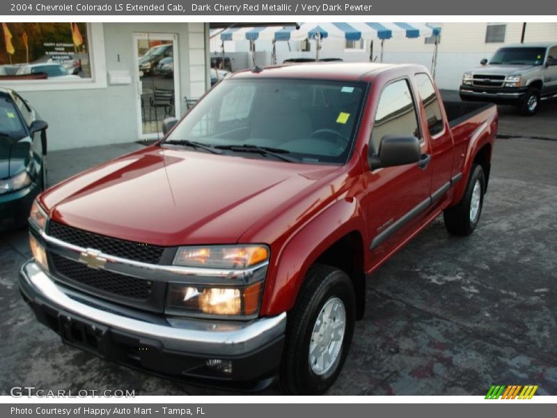 Dark Cherry Red Metallic / Very Dark Pewter 2004 Chevrolet Colorado LS Extended Cab