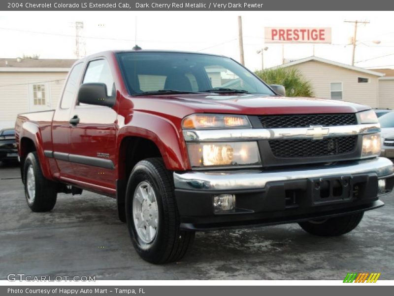 Dark Cherry Red Metallic / Very Dark Pewter 2004 Chevrolet Colorado LS Extended Cab