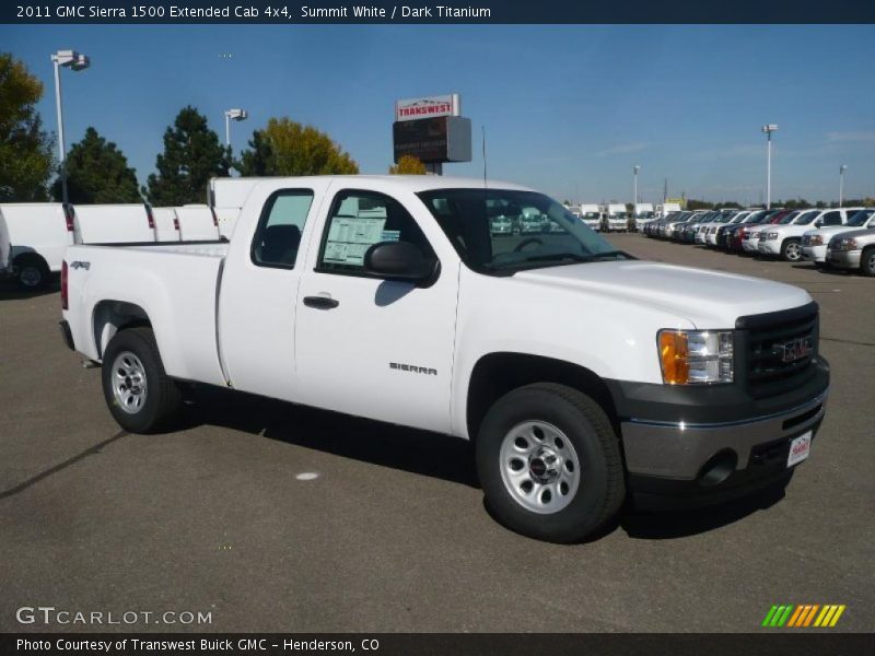 Summit White / Dark Titanium 2011 GMC Sierra 1500 Extended Cab 4x4
