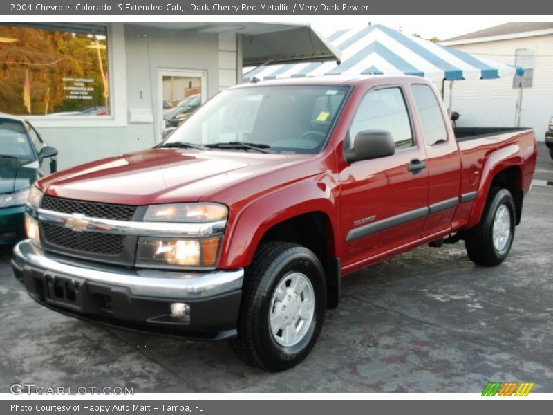 Dark Cherry Red Metallic / Very Dark Pewter 2004 Chevrolet Colorado LS Extended Cab