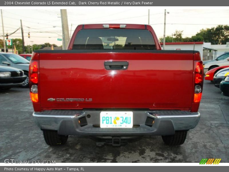 Dark Cherry Red Metallic / Very Dark Pewter 2004 Chevrolet Colorado LS Extended Cab