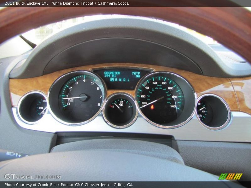 White Diamond Tricoat / Cashmere/Cocoa 2011 Buick Enclave CXL