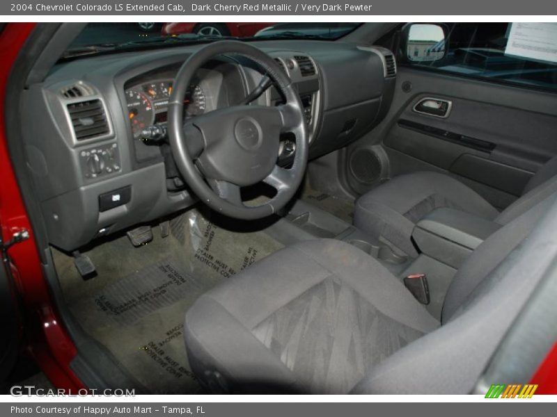 Dark Cherry Red Metallic / Very Dark Pewter 2004 Chevrolet Colorado LS Extended Cab