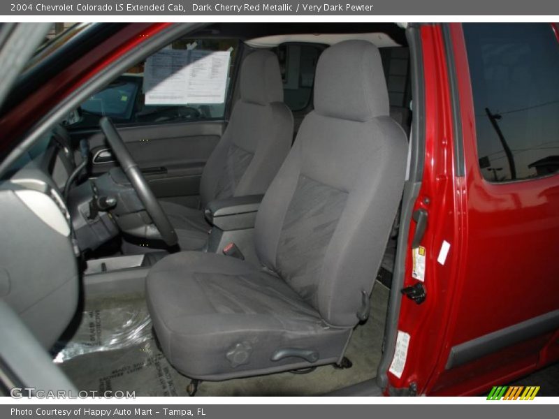 Dark Cherry Red Metallic / Very Dark Pewter 2004 Chevrolet Colorado LS Extended Cab