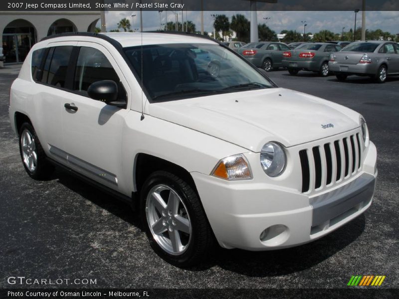 Stone White / Pastel Slate Gray 2007 Jeep Compass Limited