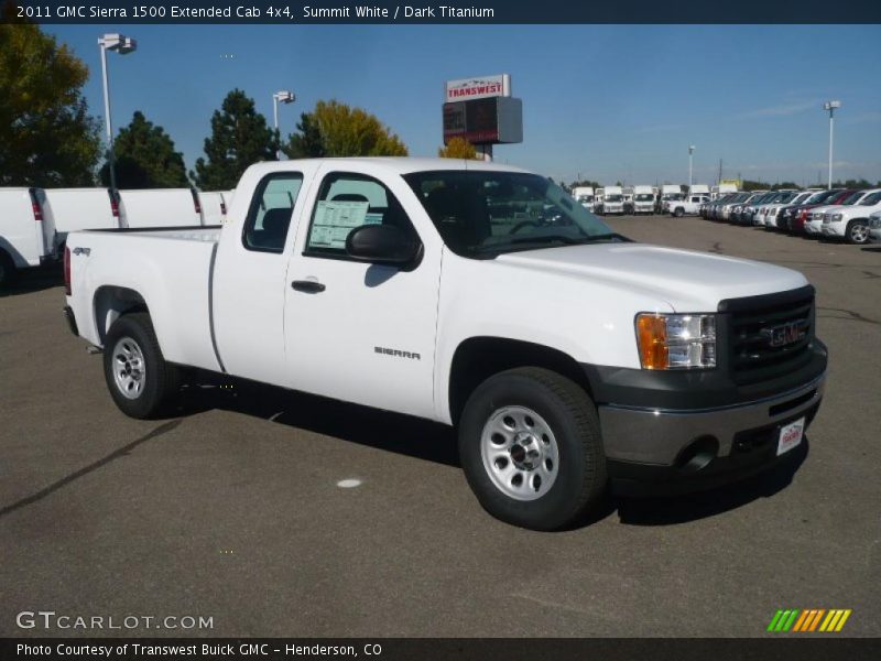 Summit White / Dark Titanium 2011 GMC Sierra 1500 Extended Cab 4x4