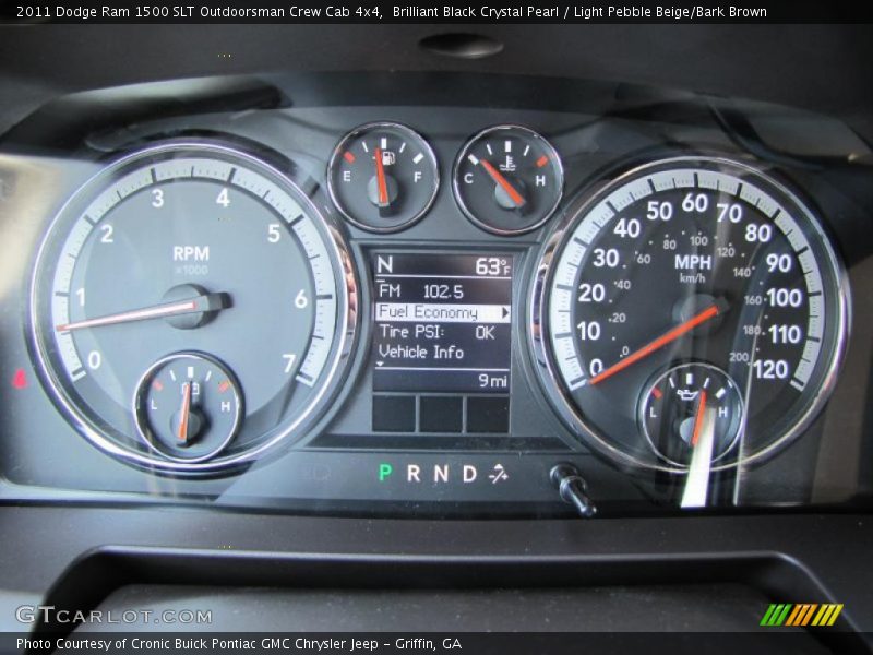  2011 Ram 1500 SLT Outdoorsman Crew Cab 4x4 SLT Outdoorsman Crew Cab 4x4 Gauges