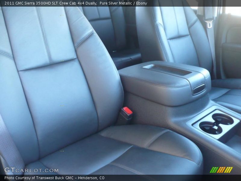 Pure Silver Metallic / Ebony 2011 GMC Sierra 3500HD SLT Crew Cab 4x4 Dually