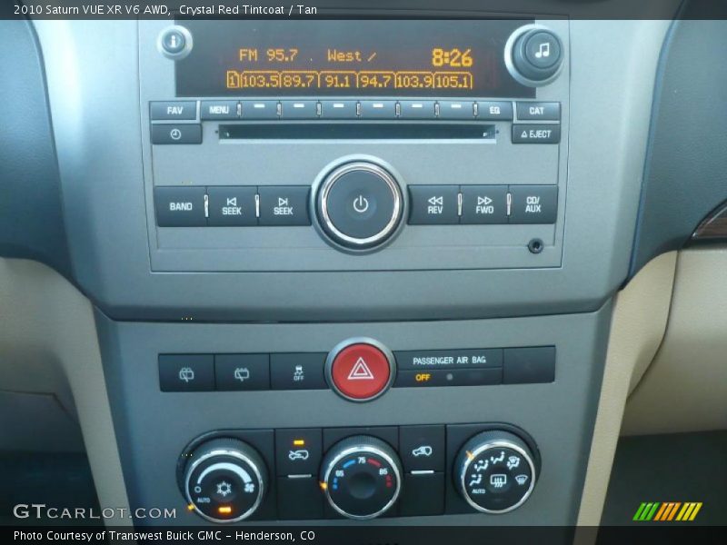 Controls of 2010 VUE XR V6 AWD