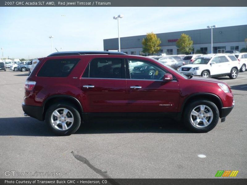 Red Jewel Tintcoat / Titanium 2007 GMC Acadia SLT AWD