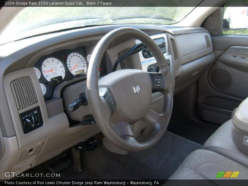 Black / Taupe 2004 Dodge Ram 1500 Laramie Quad Cab
