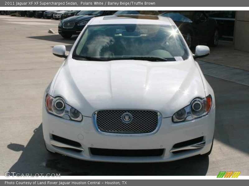 Polaris White / Barley Beige/Truffle Brown 2011 Jaguar XF XF Supercharged Sedan