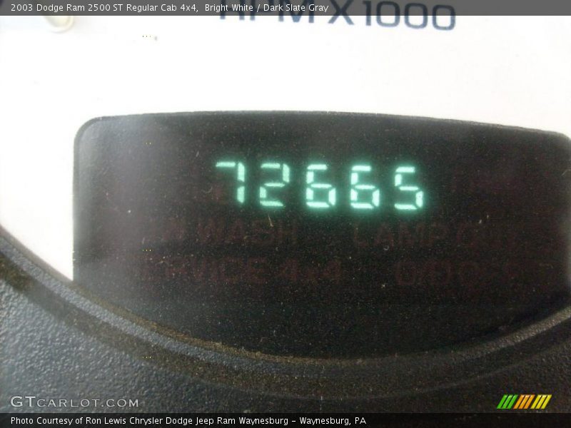 Bright White / Dark Slate Gray 2003 Dodge Ram 2500 ST Regular Cab 4x4