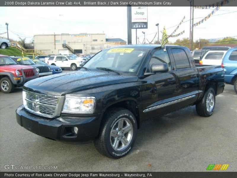 Brilliant Black / Dark Slate Gray/Medium Slate Gray 2008 Dodge Dakota Laramie Crew Cab 4x4