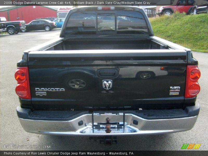 Brilliant Black / Dark Slate Gray/Medium Slate Gray 2008 Dodge Dakota Laramie Crew Cab 4x4