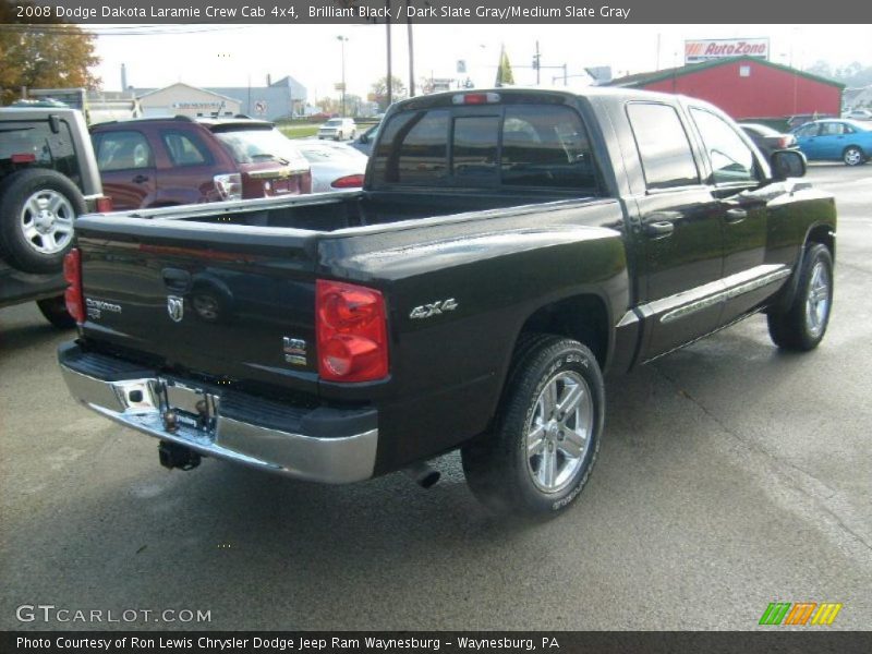 Brilliant Black / Dark Slate Gray/Medium Slate Gray 2008 Dodge Dakota Laramie Crew Cab 4x4