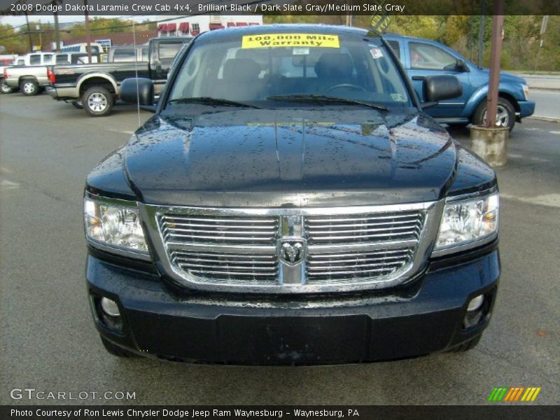 Brilliant Black / Dark Slate Gray/Medium Slate Gray 2008 Dodge Dakota Laramie Crew Cab 4x4