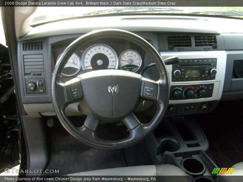 Brilliant Black / Dark Slate Gray/Medium Slate Gray 2008 Dodge Dakota Laramie Crew Cab 4x4