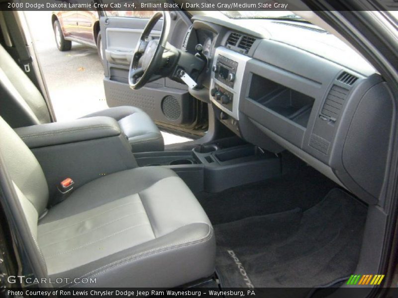 Brilliant Black / Dark Slate Gray/Medium Slate Gray 2008 Dodge Dakota Laramie Crew Cab 4x4