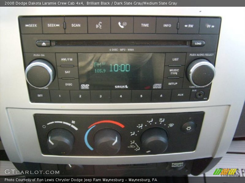 Brilliant Black / Dark Slate Gray/Medium Slate Gray 2008 Dodge Dakota Laramie Crew Cab 4x4