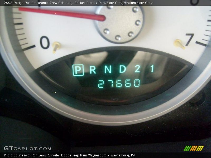 Brilliant Black / Dark Slate Gray/Medium Slate Gray 2008 Dodge Dakota Laramie Crew Cab 4x4