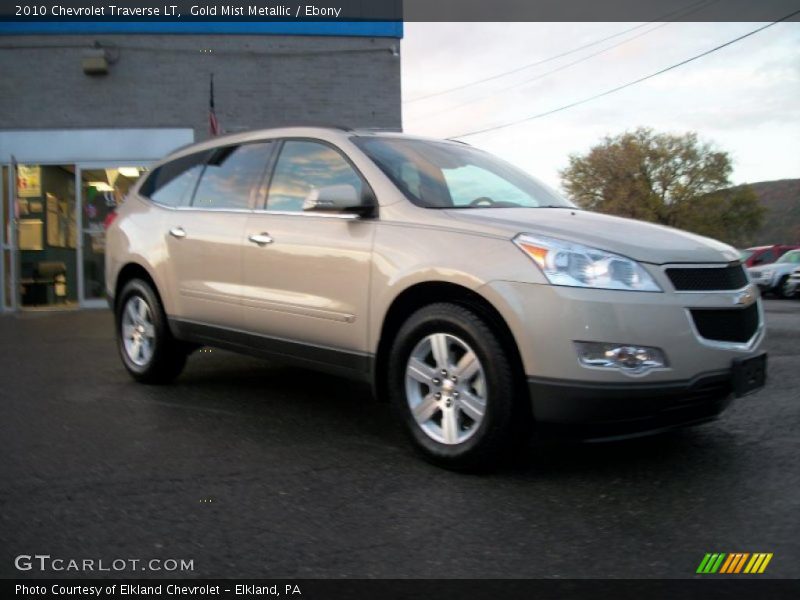 Gold Mist Metallic / Ebony 2010 Chevrolet Traverse LT