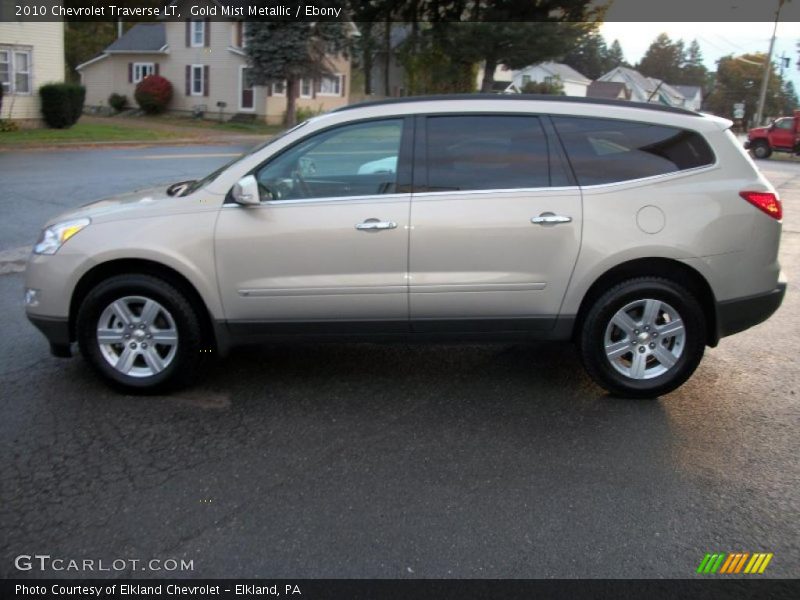 Gold Mist Metallic / Ebony 2010 Chevrolet Traverse LT