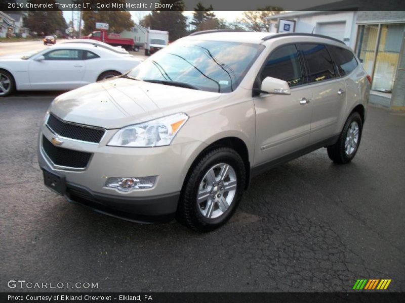 Gold Mist Metallic / Ebony 2010 Chevrolet Traverse LT