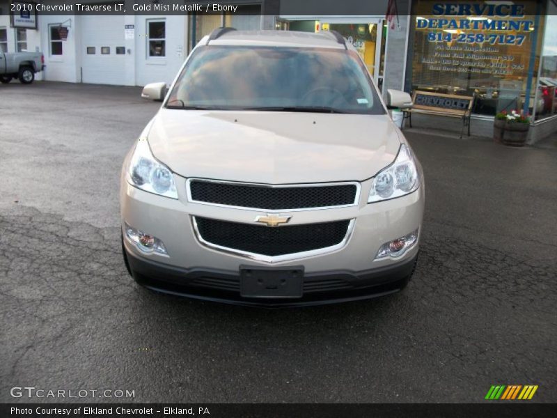 Gold Mist Metallic / Ebony 2010 Chevrolet Traverse LT