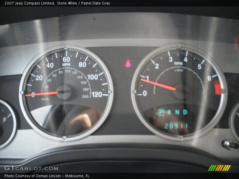Stone White / Pastel Slate Gray 2007 Jeep Compass Limited