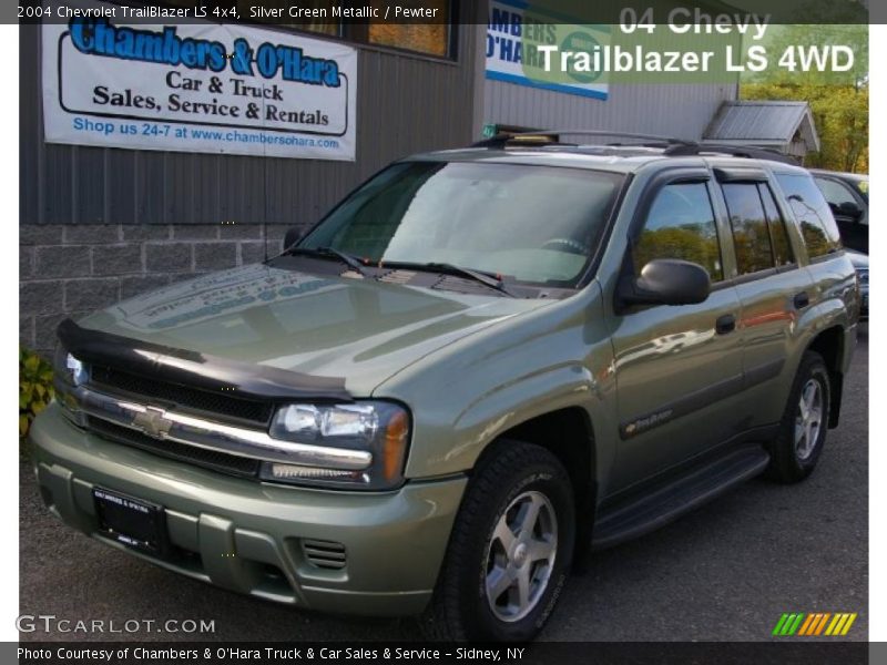 Silver Green Metallic / Pewter 2004 Chevrolet TrailBlazer LS 4x4