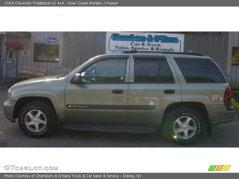 Silver Green Metallic / Pewter 2004 Chevrolet TrailBlazer LS 4x4