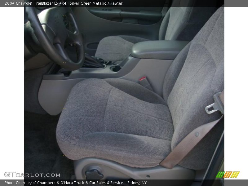 Silver Green Metallic / Pewter 2004 Chevrolet TrailBlazer LS 4x4