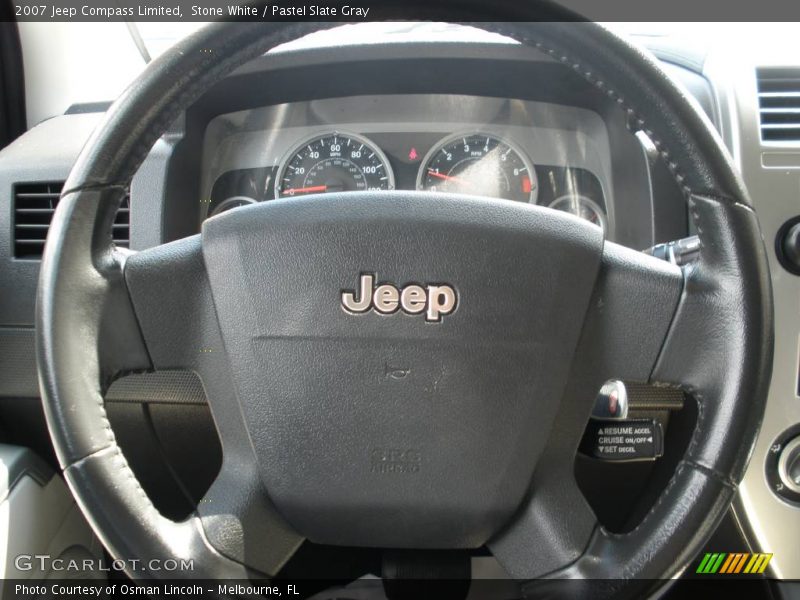 Stone White / Pastel Slate Gray 2007 Jeep Compass Limited